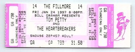 Tom Petty &amp; The Heartbreakers Ticket Stub January 24 1997 San Francisco CA - $24.74