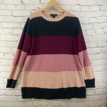 Lane Bryant Pullover Sweater Plus Sz 14/16 Multicolored Stripes - £15.81 GBP