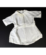 Vintage 50s White Baby Romper One Piece Plastic Belt Buckle Embroidered ... - £21.81 GBP