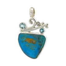 Starborn Peruvian Blue Opal Topaz Pendant Necklace (22&quot;) - £178.54 GBP