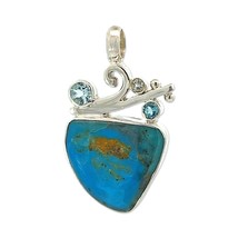 Starborn Peruvian Blue Opal Topaz Pendant Necklace (22&quot;) - $227.05