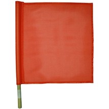 Traffic Flag-24&quot; Wood Handle, Nylon Flag - £15.89 GBP