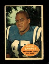 1960 Topps #9 Johnny Sample Good+ (Rc) Colts *X97813 - £3.06 GBP