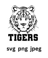 Tigers Mascot Design PNG SVG | Football |Tiger Mascot SVG Digital Downlo... - $1.30