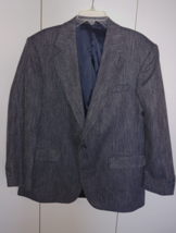 HAGGAR CLOTHING CO. MEN&#39;S GRAY POLY/WOOL/SILK SPORT JACKET-42-NWOT-NICE/... - £28.40 GBP