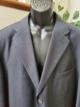 Elite Men&#39;s Blue Polyester Single Breasted Blazer &amp; Pant 2 Pieces Suit Size 48L - £87.12 GBP