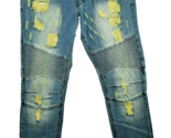 Embellish Mens 38 x 34 Distressed Blue Biker Jeans New with Tags - £73.52 GBP