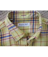 Jacques Britt Plaid Cotton Button Down Shirt M 15.75 40 - $29.35