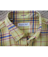 Jacques Britt Plaid Cotton Button Down Shirt M 15.75 40 - £23.05 GBP