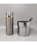 1970s Shaker in Gold 24K and Steel With Ice Bucket by Piazza. Made in Italy - £378.07 GBP