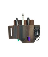 Leather Multi Tool Pen Holder Organizer Belt Loop Holster Key Chain Dark... - $242.02 MXN