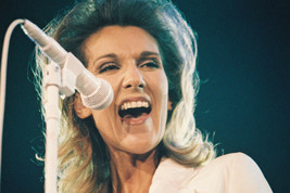 Celine Dion Rare In Concert Singing Color Poster Print - £23.30 GBP