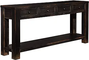 Signature Design by Ashley Gavelston Rustic Sofa Table with 4 Drawers an... - $551.99
