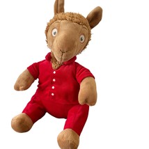 Kohls Cares Llama Llama Brown Animal Plush Stuffed Toy Wearing Red Pajama Top - £6.20 GBP