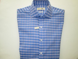 Michael Kors Spread French Herringbone Men Dress Shirt Blues 15 | 32-33 UPC56 - £27.04 GBP