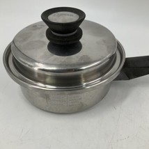 Vintage Amway Queen 18/8 Stainless Multi Ply Sauce Pan Pot with Lid 1 Quart - £16.81 GBP