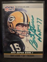 Bart Starr Hand Signed Football Card Autographed Greenbay Packers HOF Auto - $29.00