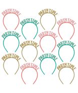 HOME &amp; HOOPLA Happy Cake Day Party Time Plastic Headbands With Glitter F... - £14.85 GBP