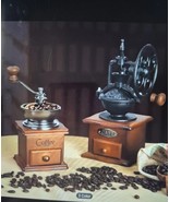 Coffee Bean Grinder Vintage Retro Manual Hand Crank Wooden Herb Burr Mil... - €18,60 EUR