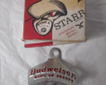 Budweiser Starr Metal Wall Mount Bottle Opener Beer Advertising Busch Ga... - $19.79