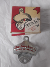 Budweiser Starr Metal Wall Mount Bottle Opener Beer Advertising Busch Ga... - £15.79 GBP