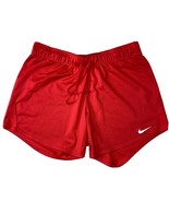 Womens Nike Dri Fit Shorts Athletic Running Golf Tennis Orange Coral Col... - $12.88