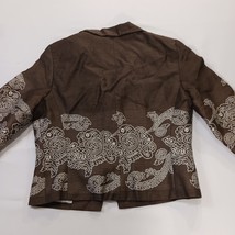 Donna Degnan Women's Brown/White Floral Cropped Jacket Size 4 image 13