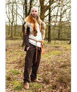  Medieval Drawstring Pants – Brown Cotton, LARP &amp; Festival Ready - $49.99