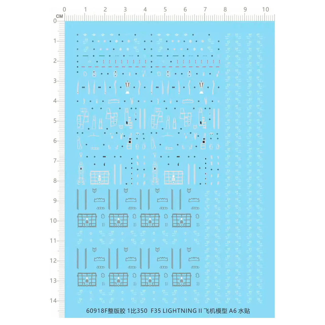 1/350 USN F-35 Lighting II Carrier-based Fighter Model Marking Water Sli... - €15,95 EUR