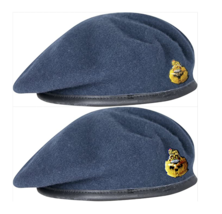 New Uk British Royal Air Force Officers Beret Cap King &amp; Queen Crown Badges - £14.43 GBP