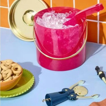 Tabitha Brown Ice Bucket With Scoop Plastic -PINK &amp; GOLD - BRAND NEW - $20.90