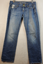 American Eagle Outfitters Jeans Women Size 6 Blue Denim Cotton Pocket Belt Loops - £15.95 GBP