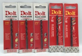 Do It 340111 Black Oxide 3/16&quot; Drill Bits Pack of 5 - £11.50 GBP