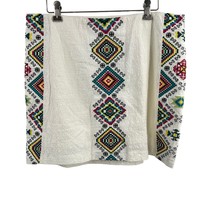 Desigual White Pencil Skirt Woven Embroidery US 8 New - $65.70
