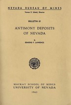 Antimony Deposits of Nevada by Edmond F. Lawrence - £16.85 GBP