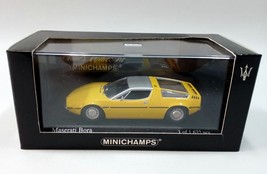 Diecast Car 1/43 scale Minichamps MASERATI - BORA 1972 YELLOW 400123401 - $35.00