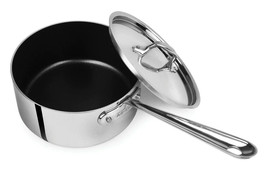 All-Clad 4203 Tri-Ply Stainless-Steel Non-Stick  3-qt Sauce Pan with lid - £82.19 GBP