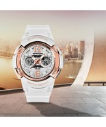 New Women’s White &amp; Gold Digital Style Sports Watch - $541.12 MXN