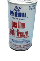 Vintage Pyroil Gasoline Gas Line Anti-Freeze Advertising Tin Full Can Unopened - £14.07 GBP