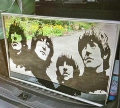 Beatles Vintage Rubber Soul Mirror 30&quot; X 20&quot; With Metal Frame - £1,598.71 GBP