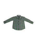 Calvin Klein Jeans Boys Top Shirt Size S/P 4 Plaid Green Black White - £7.34 GBP