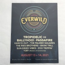 Everwild Concert Advertising Card Tropidelic Ballyhoo! Passafire 2021 - $13.95