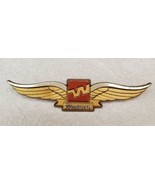 Vintage Western Airlines Junior Pilot Plastic Wing Pin Goldtone - $466.61 MXN