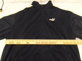 Mens Puma Full Zipper Dark Blue White Striped Sleeves XLarge Track Jacket - $22.13