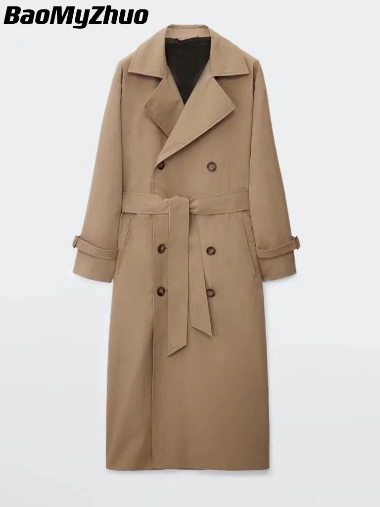 2022 New Autumn Winter Chic Trench Coat Casual Women Long Outerwear Loose Overco - £165.29 GBP