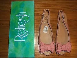 REFRESH Women Sz.8 Open Toe Slip On Sandal Flat Amar-04 Blush Sandal (Ne... - £12.62 GBP