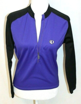PEARL IZUMI PURPLE &amp; BLACK ATHLETIC JACKET SIZE SMALL LONG SLEEVE ZIPPER... - $14.11