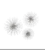 3 Piece Metal Starburst Wall Decor with Orb Detailing Set- 16”, 20”, 24” - $1,485.60 MXN