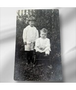 Vintage RPPC Postcard 2 Young Children Kids Photograph Picture Portrait ... - £11.03 GBP