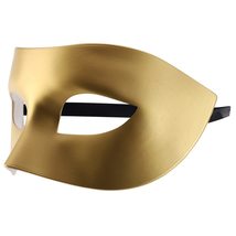 Trendy Apparel Shop Half Mask Venetian Masquerade Ball Costume - Gold - £13.36 GBP